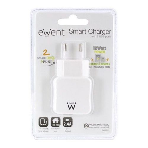 Ładowarka Ścienna 2 w 1 Ewent EW1302 5V 2.4A 12W na Arena.pl