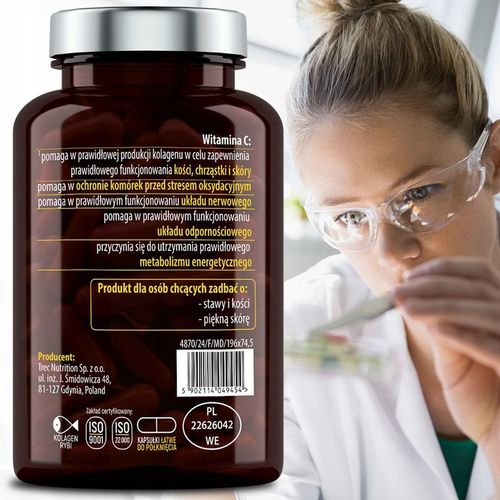 KOLAGEN RYBI FORTE MOCNE STAWY SKÓRA KOŚCI + WITAMINA C COLLAGEN MORSKI na Arena.pl