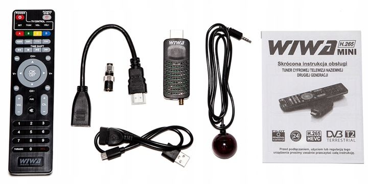 Dekoder Tuner Wiwa TV Naziemnej DVB-T2 HEVEC MINI zdjęcie 3
