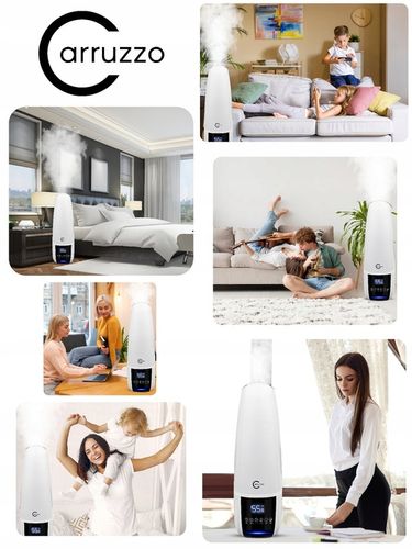 Nawilżacz powietrza DUŻY AUTOMATYCZNY AROMATERAPIA 4w1 3 OLEJKI FILTR PILOT na Arena.pl