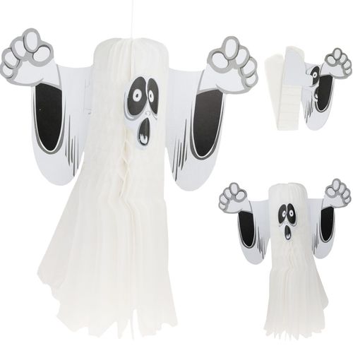HL8 DUCH ZAWIESZKA DEKORACJA NA HALLOWEEN WISZĄCY DUSZEK PAPIEROWY 3D na Arena.pl