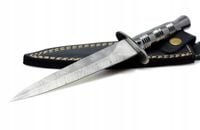 Nóż myśliwski SZTYLET STAL DAMASCEŃSKA kordzik