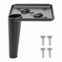 Noga nóżka meblowa do sofy tapicerki, H-100, Czarny mat