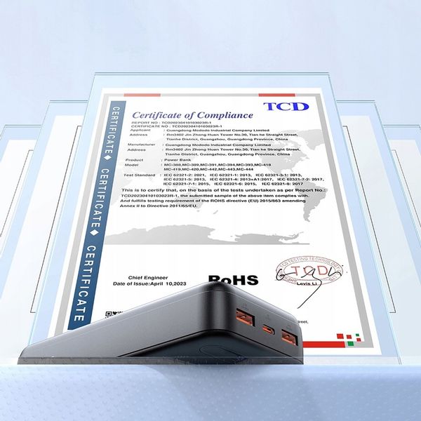 MCDODO POWERBANK 20000MAH Z WYŚWIETLACZEM 2X USB USB-C 2A 10W + KABEL USB-C zdjęcie 2