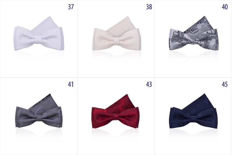 Mucha Żakardowa z Poszetką, biała z tłoczonym wzorem zdjęcie 4