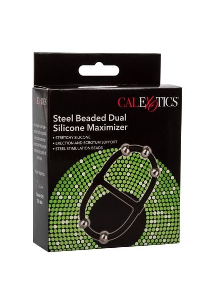 Beaded Dual Silicone Maximizer Black zdjęcie 2