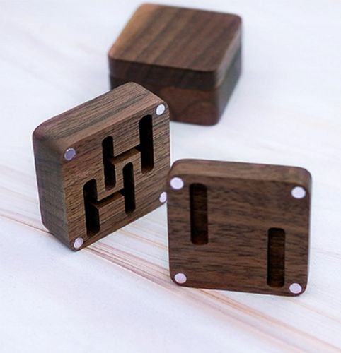 DREWNIANE SPINKI DO MANKIETÓW KOSZULI W PUDEŁKU ZESTAW Z PUDEŁKIEM na Arena.pl