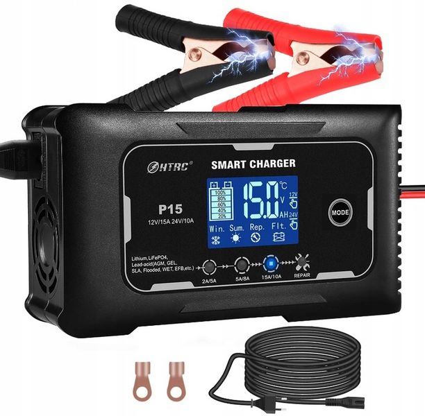 PROSTOWNIK DO AKUMULATORA AUTOMATYCZNY SMART 12/24V ŁADOWARKA zdjęcie 7