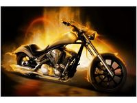 60X40CM MOTOCYKL OGNIU OBRAZ