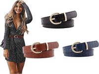 pasek eko skóra wzór krokodyla 3 kolory 3 szt.