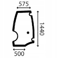 Szyba drzwi lewe JCB 407, 408, 409, 410, 411 TM170 TM180 TM220 TM220 AGRI