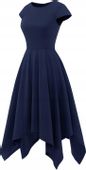 Sukienka koktajlowa damska ciemnoniebieska r.S