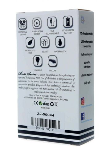 stymulator rechargeable silicone touch vibrator usb 10 functions   black na Arena.pl