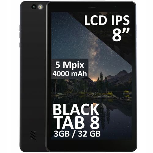 TABLET ANDROID 8" LTE 3/32GB 4000mAh WIFI GPS SIM ŁADOWARKA CZARNY na Arena.pl