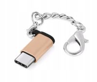 ADAPTER brelok micro usb typ b na typ c zloty