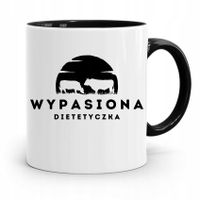 Dla Dietetyka Dietetyczki Kubek Czarny Na Prezent Z Nadrukiem Ze Zdjęciem