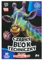 blok tech. astrapap black a4 170g a'10 4891