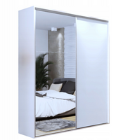 Wysoka Biała Szafa Przesuwna 200cm Maxi h-245 cm