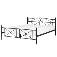 Łóżko metalowe 180 x 200 cm czarne RODEZ