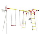 Plac zabaw AKROBATA ogród | Drabinka + siedziska + kosz | Stal