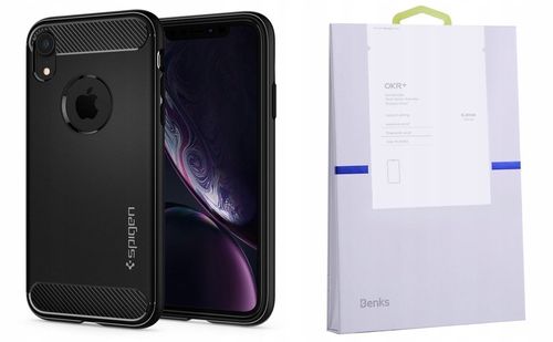 ETUI SPIGEN RUGGED ARMOR IPHONE XR + SZKŁO BENKS na Arena.pl