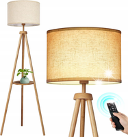 LAMPA PODŁOGOWA ELEGANCKA TRÓJNOŻNA Z PÓŁECZKĄ IDEALNA DO SYPIALNI SALONU