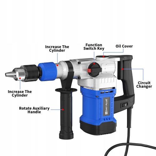 Wiertarka udarowa z kontrolą wibracji, sprzęgło bezpieczeństwa Młot na Arena.pl