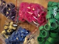 Znaczniki obrączki  7 mm 100 sztuk ozdobne