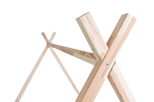 ŁÓŻKO TIPI 140x80 DREWNIANE ŁÓŻKO DZIECIĘCE BARIERKA + STELAŻ SOSNA na Arena.pl