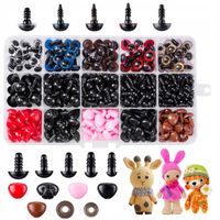 OCZY DO MASKOTEK 752el BEZPIECZNE OCZKA NOSKI DO ZABAWEK PLUSZAKÓW W ETUI