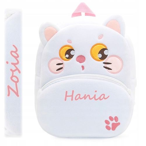 Plecak do przedszkola dla Dziewczynki z kotkiem Imieniem prezent na 2 latka na Arena.pl