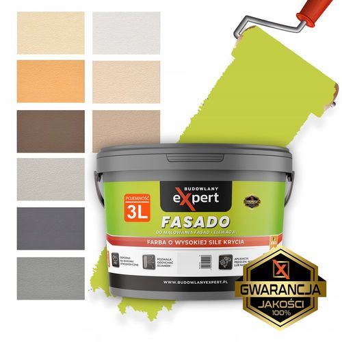 FARBA ELEWACYJNA FASADOWA zewnętrzna do malowania FASAD ELEWACJI FASADO 3L na Arena.pl