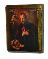 Ikona Święty Kamil patron chorych i szpitali