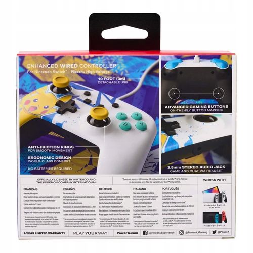 Gamepad PowerA Enhanced Pikachu High Voltage do Nintendo Switch Przewodowy na Arena.pl