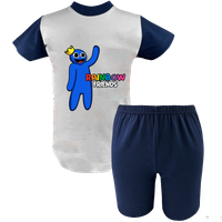 Krótka Piżama dziecięca Rainbow Friends - Kolorowi Przyjaciele