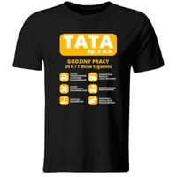 KOSZULKA TATA SP. Z O.O. PREZENT NA DZIEŃ OJCA, CZARNA, ROZ. M