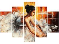 OBRAZ PRIMA BALERINA CIEPŁYM TLE