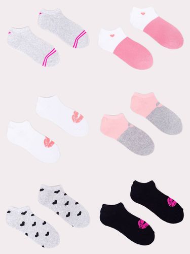 Skarpety stopki dziewczęce frotte z silikonem na pięcie 6PAK 31-34 na Arena.pl