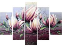 105CM 150CM OBRAZ 5 ELEM KWIAT MAGNOLII DRUK