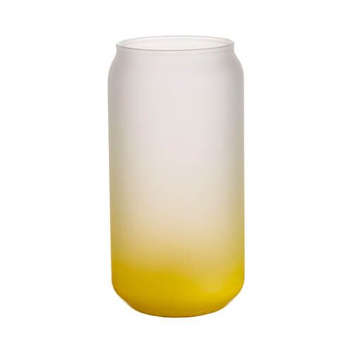 Szklanka 550 ml szroniona do sublimacji - żółty gradient zdjęcie 1