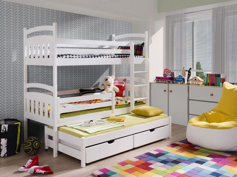 ŁÓŻKO PIĘTROWE ALAN 80X160 3- osobowe zdjęcie 1