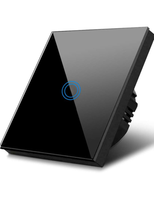 Włącznik światła pojedynczy Czarny