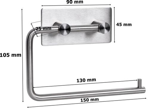 Uchwyt na papier toaletowy srebrny Bozan na Arena.pl