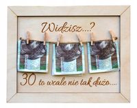 Ramka prezent na okrągłe urodziny 30 40 50 60 70