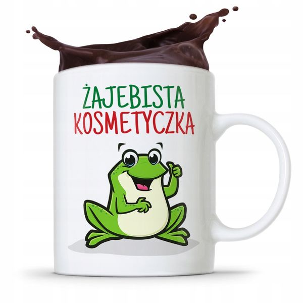 Kubek Prezent Kosmetyczki Żajebista Kosmetyczka Z Nadrukiem Ze Zdjęciem zdjęcie 1
