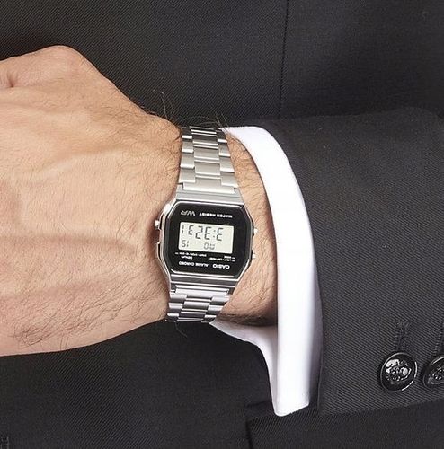 ORYGINALNY ZEGAREK VINTAGE CASIO A158WEA-1EF RETRO SPORT DIGITAL LED + BOX na Arena.pl