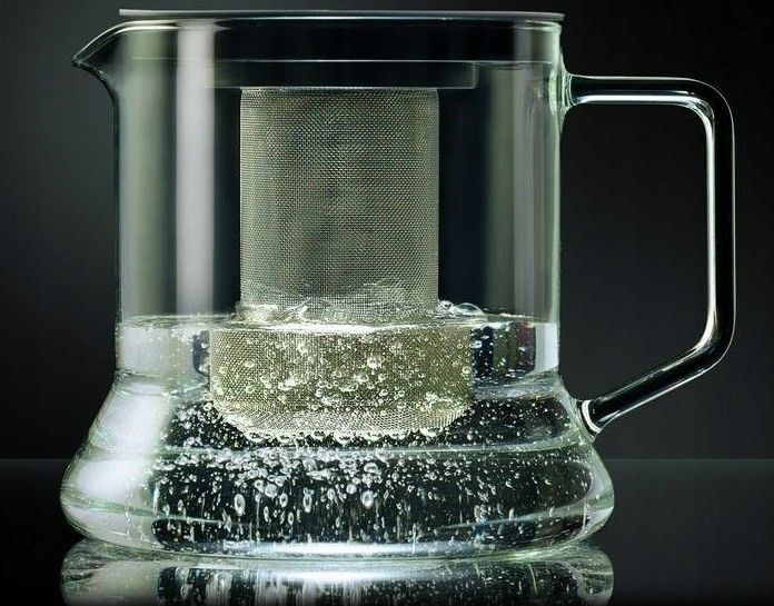 DZBANEK 1,8L z zaparzaczem SZKLANY do herbaty ziół zdjęcie 3