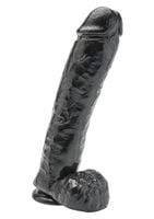dildo 11 inch with balls black