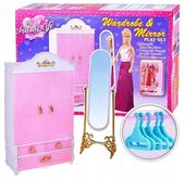 GARDEROBA SZAFA MEBELKI 4105 domek lalek lustro meble wyposażenie domku