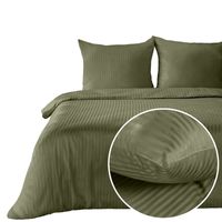 Pościel satynowa komplet 140X200 VERA oliwka